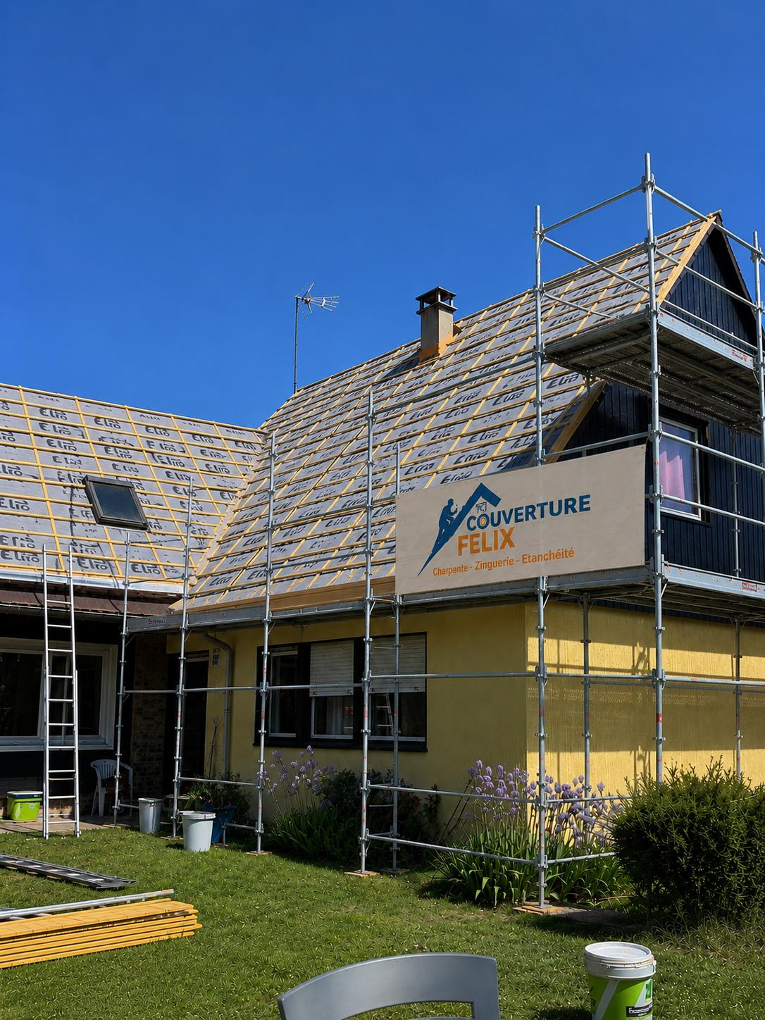 Chantier rénovation toiture — Couverture Felix Île-de-France